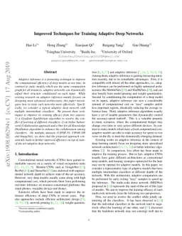 Improved Techniques for Training Adaptive Deep Networks