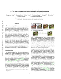 A Fast and Accurate One-Stage Approach to Visual Grounding
