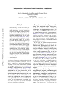 Understanding Undesirable Word Embedding Associations