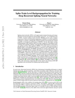 Spike-Train Level Backpropagation for Training Deep Recurrent Spiking
  Neural Networks