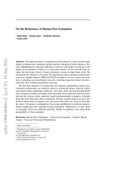 On the Robustness of Human Pose Estimation
