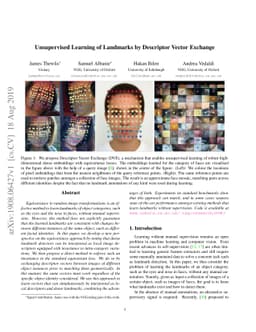 Unsupervised Learning of Landmarks by Descriptor Vector Exchange