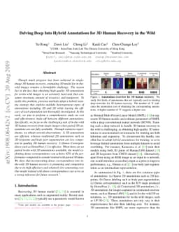 Delving Deep Into Hybrid Annotations for 3D Human Recovery in the Wild