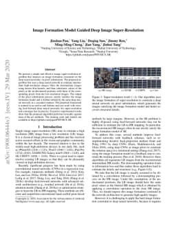 Image Formation Model Guided Deep Image Super-Resolution