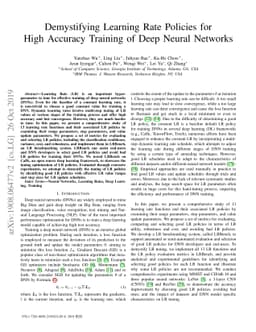 Demystifying Learning Rate Policies for High Accuracy Training of Deep
  Neural Networks