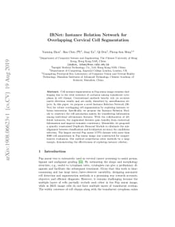 IRNet: Instance Relation Network for Overlapping Cervical Cell
  Segmentation