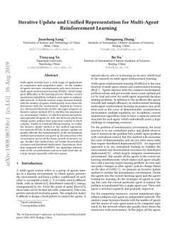 Iterative Update and Unified Representation for Multi-Agent
  Reinforcement Learning