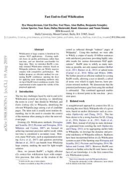 Fast End-to-End Wikification