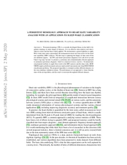 A persistent homology approach to heart rate variability analysis with
  an application to sleep-wake classification