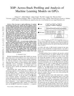 XSP: Across-Stack Profiling and Analysis of Machine Learning Models on
  GPUs