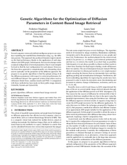 Genetic Algorithms for the Optimization of Diffusion Parameters in
  Content-Based Image Retrieval