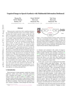 Unpaired Image-to-Speech Synthesis with Multimodal Information
  Bottleneck
