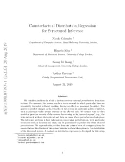 Counterfactual Distribution Regression for Structured Inference