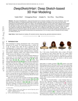 DeepSketchHair: Deep Sketch-based 3D Hair Modeling