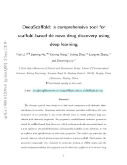 DeepScaffold: a comprehensive tool for scaffold-based de novo drug
  discovery using deep learning