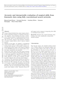 Accurate and interpretable evaluation of surgical skills from kinematic
  data using fully convolutional neural networks