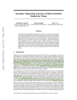 Saccader: Improving Accuracy of Hard Attention Models for Vision