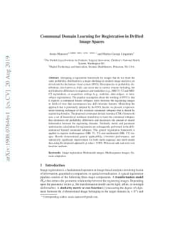 Communal Domain Learning for Registration in Drifted Image Spaces