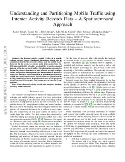 Understanding and Partitioning Mobile Traffic using Internet Activity
  Records Data -- A Spatiotemporal Approach