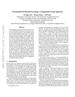 Decentralized Federated Learning: A Segmented Gossip Approach