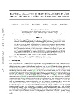 Empirical Evaluation of Multi-task Learning in Deep Neural Networks for
  Natural Language Processing