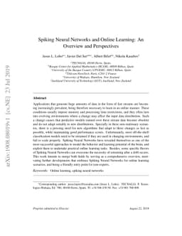 Spiking Neural Networks and Online Learning: An Overview and
  Perspectives