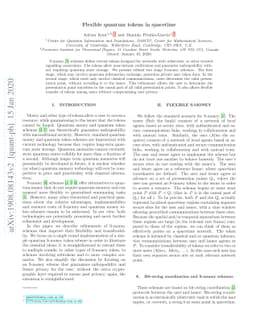 Flexible quantum tokens in spacetime