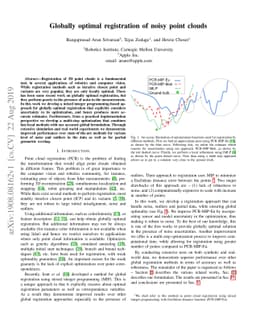 Globally optimal registration of noisy point clouds