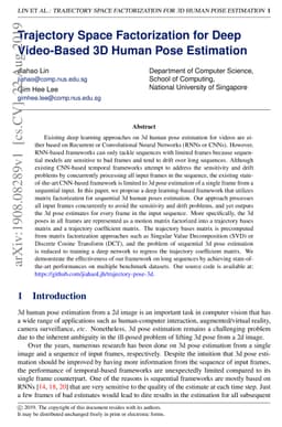 Trajectory Space Factorization for Deep Video-Based 3D Human Pose
  Estimation