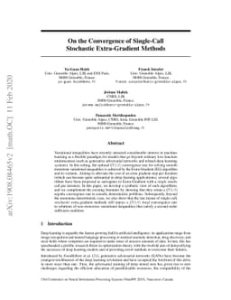On the convergence of single-call stochastic extra-gradient methods