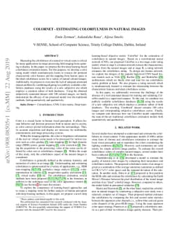 ColorNet -- Estimating Colorfulness in Natural Images