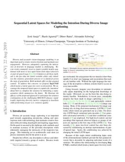 Sequential Latent Spaces for Modeling the Intention During Diverse Image
  Captioning