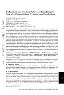 On Proximity and Structural Role-based Embeddings in Networks:
  Misconceptions, Techniques, and Applications