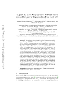 A joint 3D UNet-Graph Neural Network-based method for Airway
  Segmentation from chest CTs