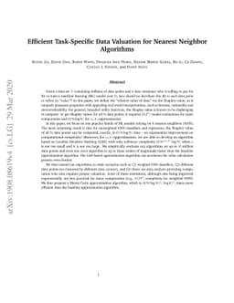 Efficient Task-Specific Data Valuation for Nearest Neighbor Algorithms