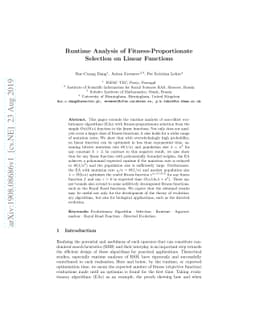Runtime Analysis of Fitness-Proportionate Selection on Linear Functions