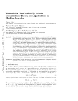 Wasserstein Distributionally Robust Optimization: Theory and
  Applications in Machine Learning