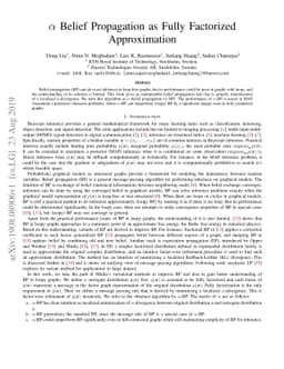 $α$ Belief Propagation as Fully Factorized Approximation