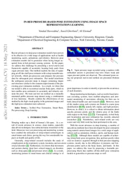 In-bed Pressure-based Pose Estimation using Image Space Representation
  Learning