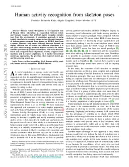 Human activity recognition from skeleton poses