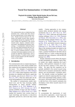 Neural Text Summarization: A Critical Evaluation