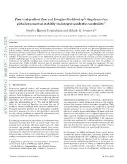 Proximal gradient flow and Douglas-Rachford splitting dynamics: global
  exponential stability via integral quadratic constraints
