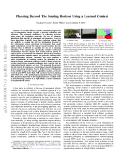 Planning Beyond the Sensing Horizon Using a Learned Context