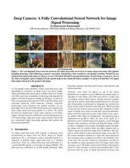 Deep Camera: A Fully Convolutional Neural Network for Image Signal
  Processing