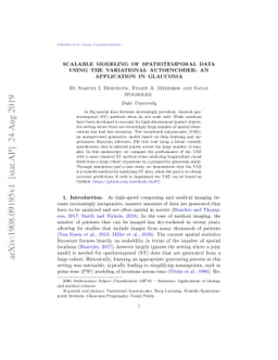 Scalable Modeling of Spatiotemporal Data using the Variational
  Autoencoder: an Application in Glaucoma