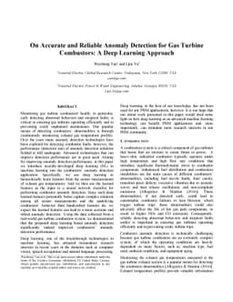 On Accurate and Reliable Anomaly Detection for Gas Turbine Combustors: A
  Deep Learning Approach