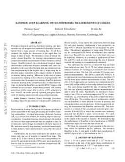 RandNet: deep learning with compressed measurements of images