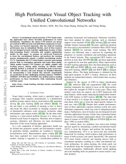 High Performance Visual Object Tracking with Unified Convolutional
  Networks