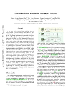 Relation Distillation Networks for Video Object Detection