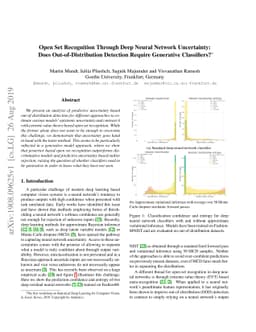 Open Set Recognition Through Deep Neural Network Uncertainty: Does
  Out-of-Distribution Detection Require Generative Classifiers?